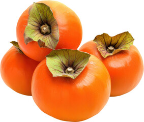 Fresh persimmons on a table