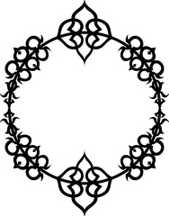 Circle frame arabic style 