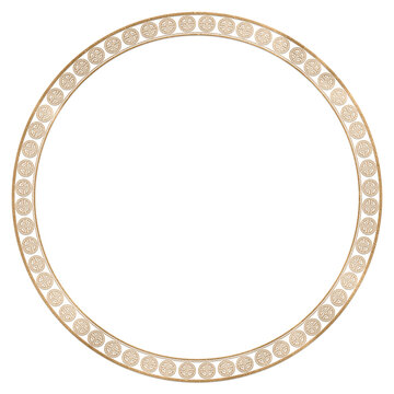 recommend clip art: Frame png Lu symbol pattern golden circle/square in Chinese New Year theme