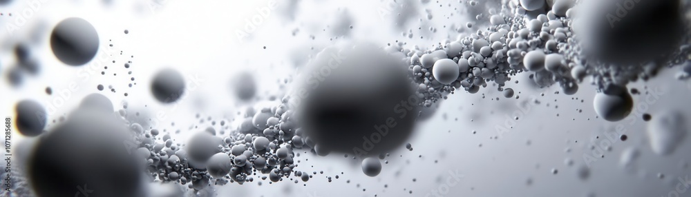 Poster Abstract Sphere Cluster Floating in White Space