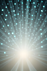 Ethereal Cyan Bokeh Lights Abstract Background