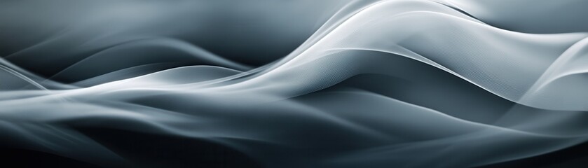 Obraz premium Abstract Gray and White Wavy Lines