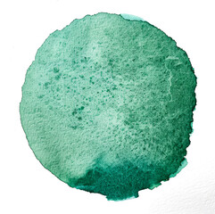 Green watercolor circle