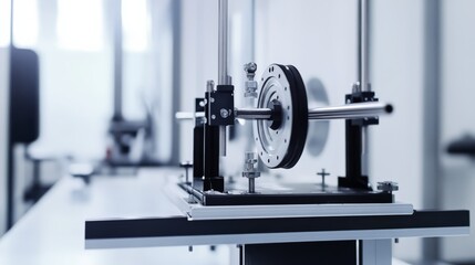 Precision Testing: Close-up of a specialized laboratory machine, a testament to scientific precision and technological innovation.  