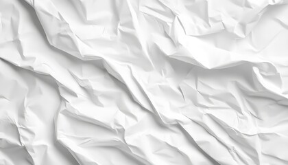 Obraz premium Abstract Wrinkled White Paper Texture