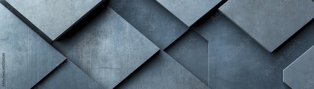 Poster Abstract Geometric Pattern of Gray Textured Panels