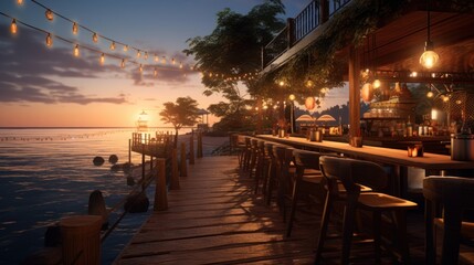 Sunset at the Beach Bar
