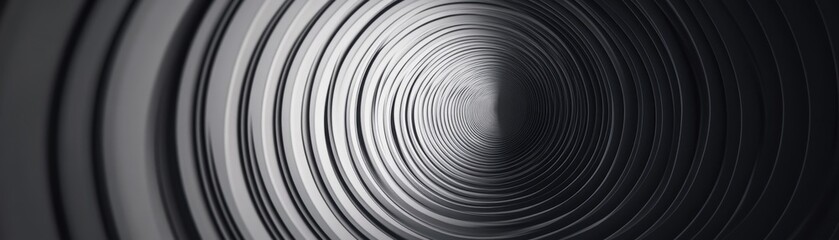 Fototapeta premium Abstract Black and White Concentric Circles Pattern