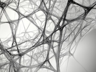 Abstract Black and White Web-like Structure