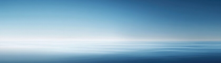 Obraz premium A View of the Ocean and Sky with a Gradual Blue Gradient
