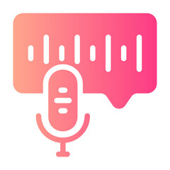 Obraz premium microphone Gradient icon