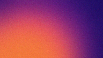 A vibrant gradient background blending warm orange and deep purple hues, resembling a sunset or cosmic atmosphere with a subtle grainy texture. © ikhwan