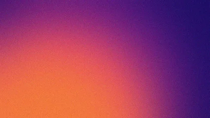 Selbstklebende Fototapeten Ombre A vibrant gradient background blending warm orange and deep purple hues, resembling a sunset or cosmic atmosphere with a subtle grainy texture.  © ikhwan
