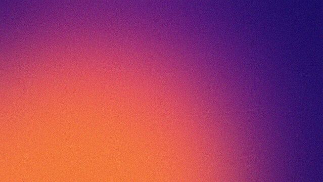 A vibrant gradient background blending warm orange and deep purple hues, resembling a sunset or cosmic atmosphere with a subtle grainy texture.