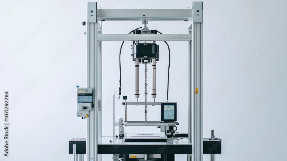 Poster precision engineering: a close-up view of a sophisticated industrial machine, showcasing its intrica
