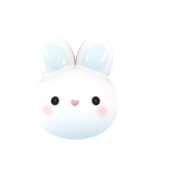 Cute 3D Blue Kawaii Cartoon Character 