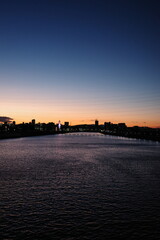 Fototapeta premium sunset over the river