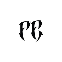 Fototapeta premium FE monogram logo design letter text name symbol monochrome logotype alphabet character simple logo