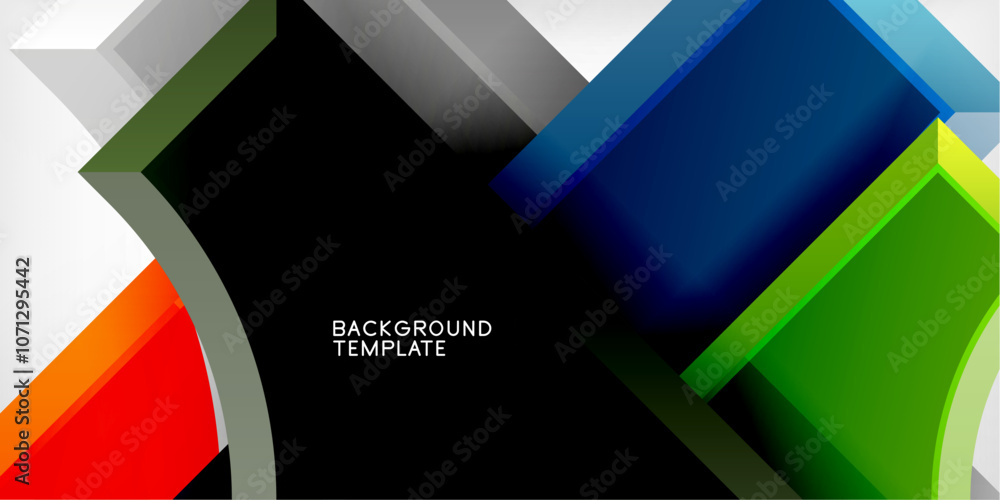 Aufkleber Geometric design abstract background - circles and triangles