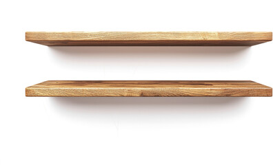 Two wooden shelves