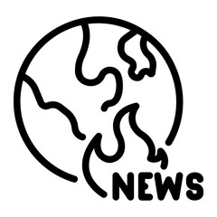 world news Line Icon