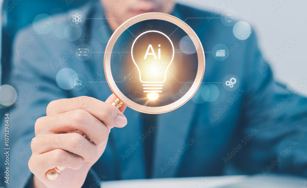 Poster ai technology concept, ai tech system. chatbot intelligence ai. chat with ai artificial intelligence