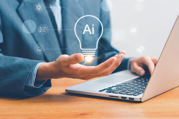 Ai Technology concept, Ai tech System. Chatbot intelligence Ai. Chat with AI Artificial Intelligence, developed by OpenAI generate. Futuristic technology, robot in online system.