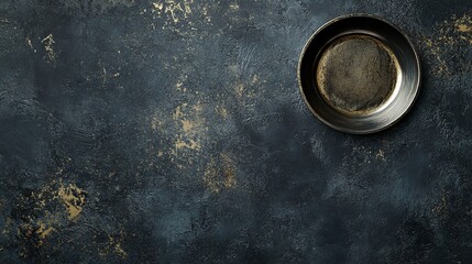 ashtray on a dark background. background with empty space for inscription texts and titles of desktop postcards 