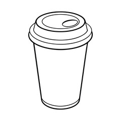 Starbucks Coffee Cup Vector Illustration - Minimalist Design for Cafe Branding, Beverage Icons, and Coffeehouse Art