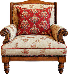 Elegant armchair with floral pattern