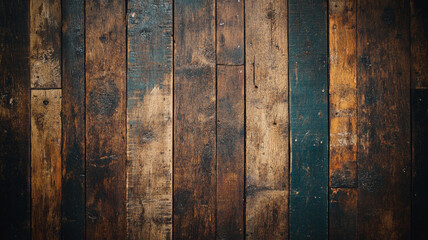 Rustic wooden planks forming a textured floor in a cozy interior setting