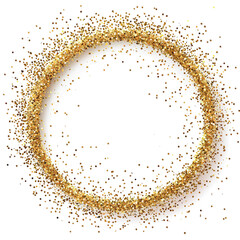 Golden ring on transparent background. PNG