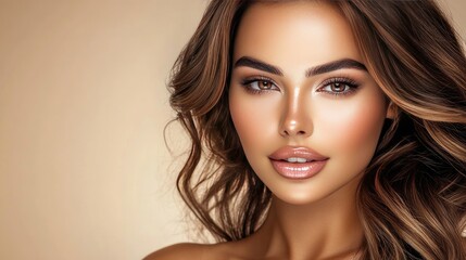Fototapeta premium High-Resolution Close-Up of a Woman's Face