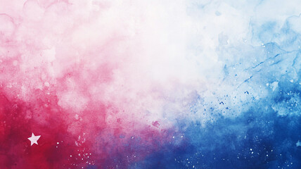 Colorful splash of red, white, and blue watercolor background perfect for patriotic celebrations