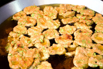 Fried fish cakes Sinusan is beautiful and worth guessing. food illustration