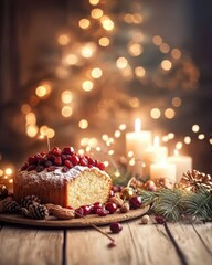 Classic Fruit Cake with Raisins and Nuts