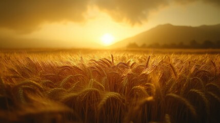 Expansive Wheat Fields Under Soft Afternoon Light