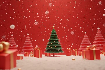 Obraz premium Christmas Holiday Themed Background Wallpaper