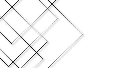 Abstract white and grey geometric overlapping square pattern background with shadow. Modern minimal and clean white background with realistic line. design for banner, poster, template, cover. vector.