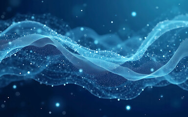 A background of algorithmic data clusters and pattern formations, symbolizing machine learning, data processing, and artificial intelligence in technology.