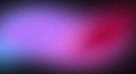 Smooth color gradient grainy backdrop design. Abstract pink purple blue color noisy gradient, vibrant color flow, glowing, bright, shine, noise texture, website header design, banner, poster