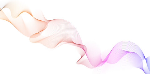 	
Abstract wave lines dynamic flowing colorful light isolated background. peach fuzz with dynamic waves for wedding design. Premium template with stripes and gradient mesh for banner or poster. vector