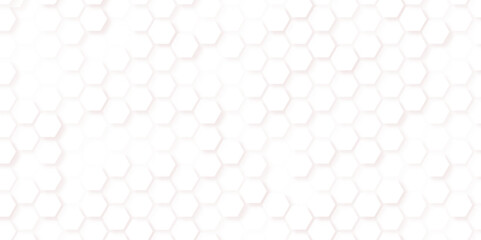 Black honeycomb on a white background. Isometric geometry. Seamless pattern of the hexagonal netting