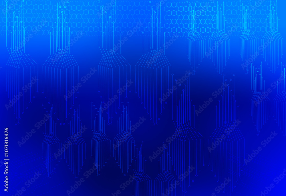 Aufkleber abstract geometric background connecting dots as plexus in blue. tech circle and technology backgrou
