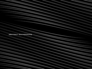 Abstract futuristic dark black background with wave design. Realistic 3d wallpaper with luxurious flowing lines. Perfect background for posters, websites, brochures, banners, applications, etc.