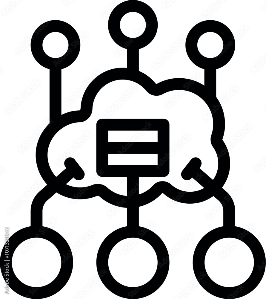 Poster cloud computing distributing data through a network to multiple devices, data storage and data shari