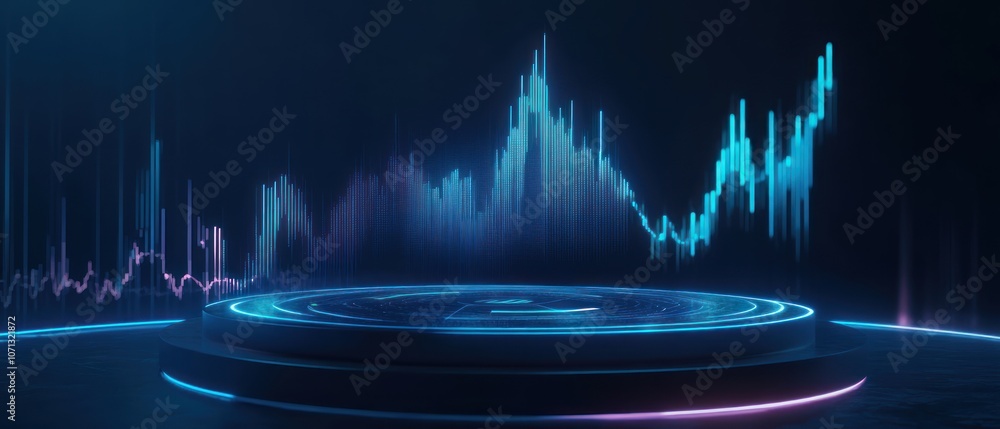 Aufkleber abstract digital representation of data trends and analytics.