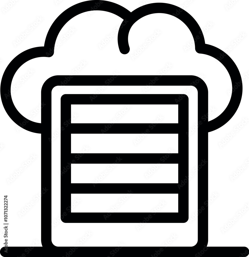 Poster data is transferring to cloud storage database, ensuring secure backup and accessibility