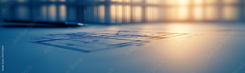 Aufkleber A serene image depicting abstract patterns on a surface, illuminated by soft, warm light in a blurred background, suggesting tranquility and creativity.