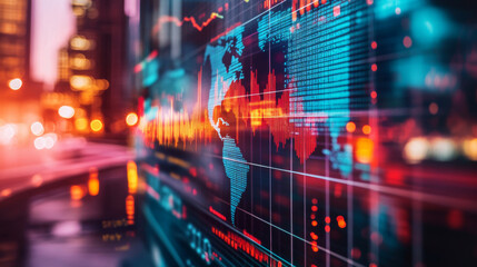 Obraz premium Global data trends